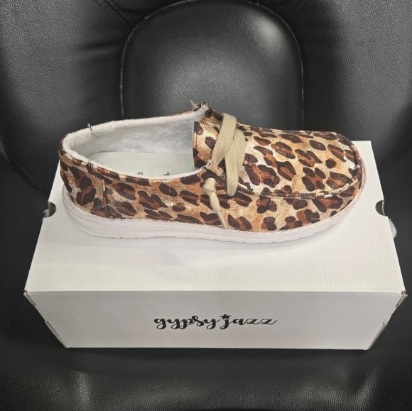 Gypsy Jazz Leopard Slip-On Shoes - Picture 1 of 1